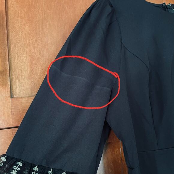 Pomander Place Black Lillith Dress Lace Maxi Size Large - Picture 4 of 11